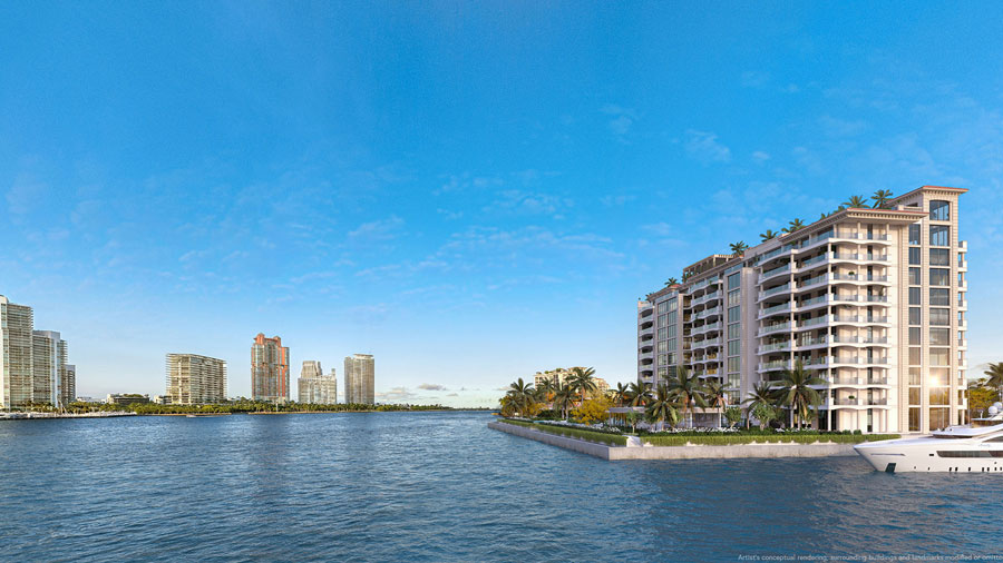 Six Fisher Island - vista del proyecto